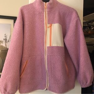 Universal thread Sherpa jacket - bright mauve purple